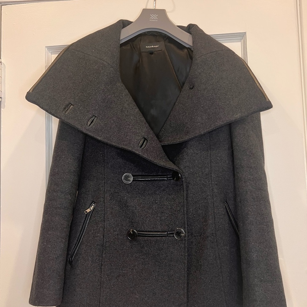 Mackage Dark Gray Pea Coat